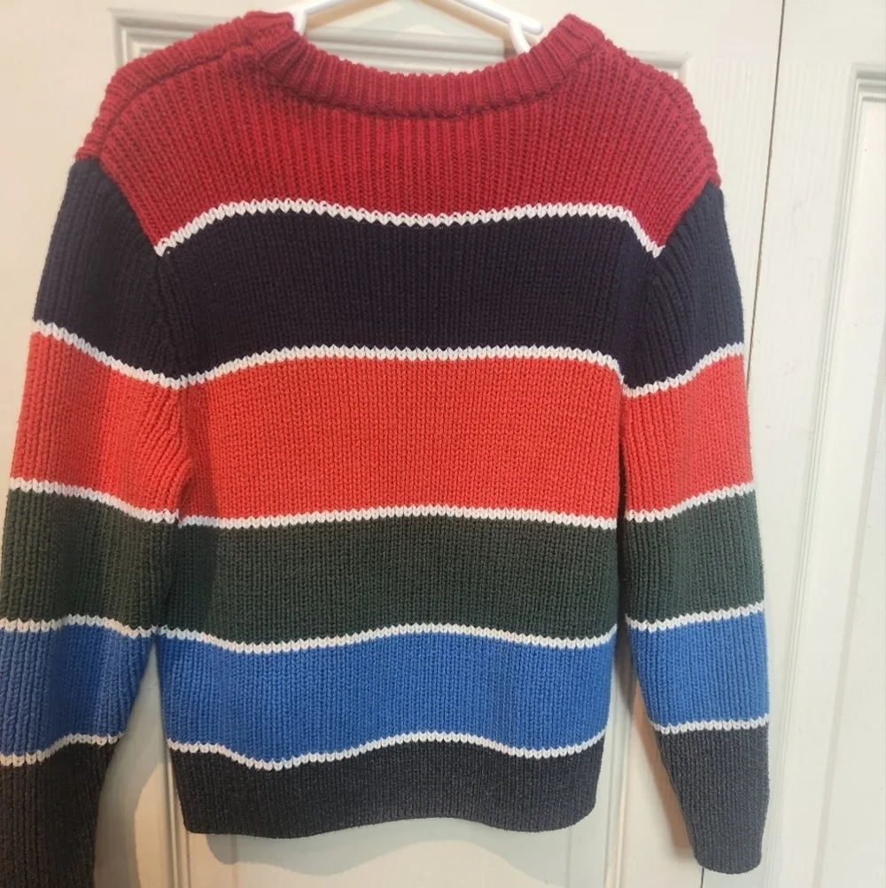 The Children’s Place Striped Ribbed Multicolor Color block Sweater Extra S…